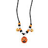Halloween Jack-O&#8217;-Lantern Jingle Bell Beaded Necklace Craft Kit - Makes 12 Image 1
