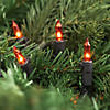 Halloween Mini Light Set - Orange -7' Black Wire - 35ct Image 1