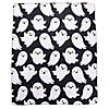 Halloween Smiling Ghosts Fleece Throw Image 1