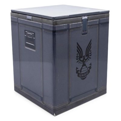 Halo UNSC Ammo Crate Tin Storage Box Cube Organizer with Lid  4 Inches Image 1