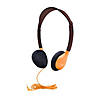 HamiltonBuhl Galaxy Econo-Line of Sack-O-Phones with 5 Orange Personal-Sized Headphones, Starfish Jackbox and Carry Bag Image 1