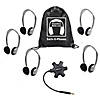 HamiltonBuhl Galaxy Econo-Line of Sack-O-Phones with 5 Personal-Sized HA2 Headphones, Starfish Jackbox and Carry Bag Image 1