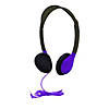 HamiltonBuhl Galaxy Econo-Line of Sack-O-Phones with 5 Purple Personal-Sized Headphones, Starfish Jackbox and Carry Bag Image 1