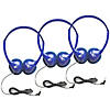 HamiltonBuhl Kids On-Ear Blue Stereo Headphone, Pack of 3 Image 1