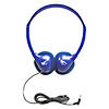 HamiltonBuhl Kids On-Ear Blue Stereo Headphone, Pack of 3 Image 1