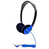 HamiltonBuhl Personal On-Ear Stereo Headphone, Blue, Pack of 3 Image 1