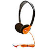 HamiltonBuhl Personal On-Ear Stereo Headphone, Orange, Pack of 3 Image 1