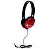 HamiltonBuhl Primo Stereo Headphones, Red, Pack of 2 Image 1