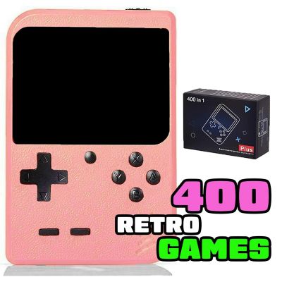 Handheld Portable Game Console 400 Retro Video Games Pink Image 1