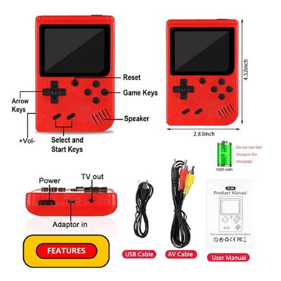 Handheld Portable Game Console 400 Retro  Video Games Image 1