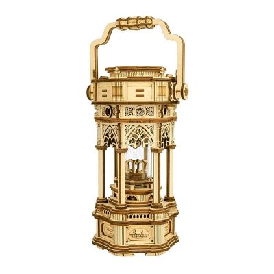 HandsCraft DIY 3D Wood Puzzle Music Box: Victorian Lantern - 210 Pieces Image 1