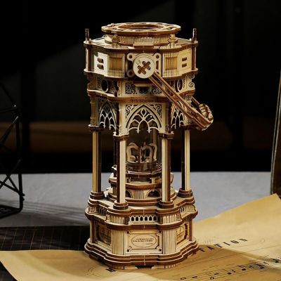 HandsCraft DIY 3D Wood Puzzle Music Box: Victorian Lantern - 210 Pieces Image 1