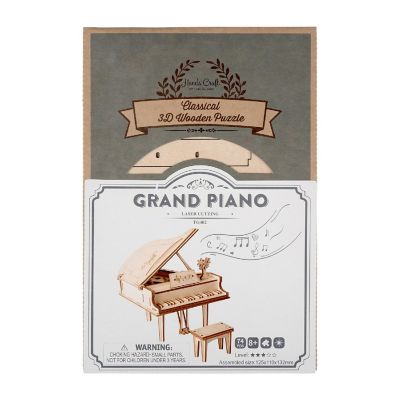 HandsCraft DIY 3D Wood Puzzle - Piano - 74pcs Image 3