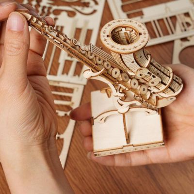 HandsCraft DIY 3D Wood Puzzle - Saxophone - 136pcs Image 2