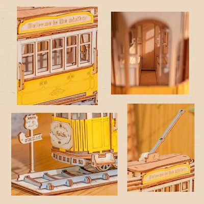 HandsCraft DIY 3D Wood Puzzle - Tramcar - 145pcs Image 1