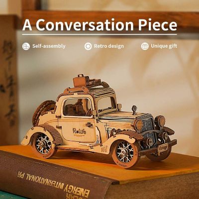 HandsCraft DIY 3D Wood Puzzle - Vintage Car - 164pcs Image 2
