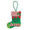 Hang Your Hope on Jesus Stocking Ornament Craft Kit - Makes 12 Image 1