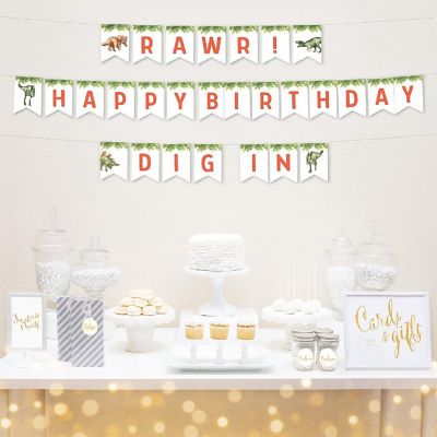 Hanging Banner with String, Rawr! Bday Image 2