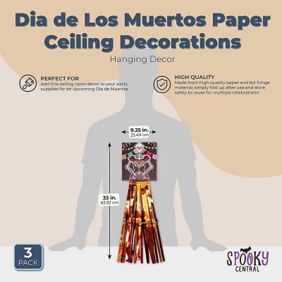 Hanging Ceiling Party Decorations (33 Inches, 3 Pack) Image 1