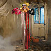 Hanging Clown with Light-Up Eyes Halloween Decoration Image 1