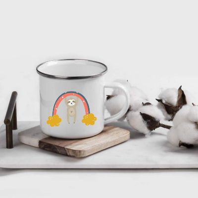 Hanging Rainbow Sloth 11oz Kids Mug Image 1