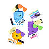 Hanukkah Characters with Glasses Magnet Craft Kit - Makes 12 Image 1