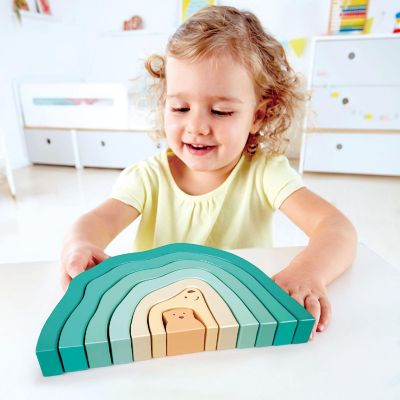 Hape: Arctic Polar Bear Stacking Blocks - Wooden Nesting Toy, 2+ Image 3
