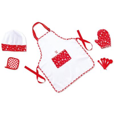 Hape: Chef Pack&amp;#160;- 5Pc Outfit Set, Red &amp; White, Ages 3+ Image 1