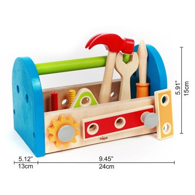 Hape Fix It Kid's Wooden Tool Box Play Set with Accessories Image 1