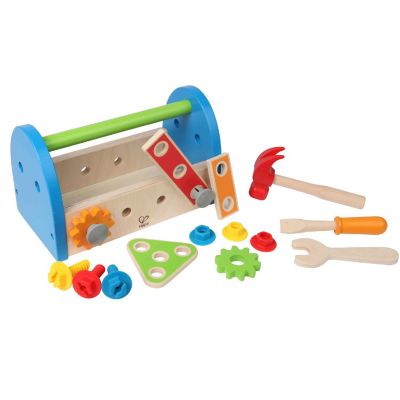 Hape Fix It Kid's Wooden Tool Box Play Set with Accessories Image 2