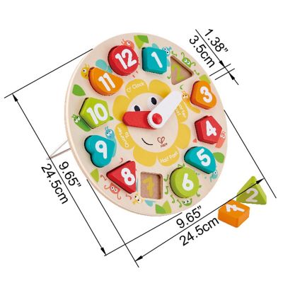 Hape: Learn The Time Bug Puzzle - 13Pc Wooden Clock Puzzle,Ages 3+ Image 3