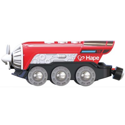 Hape: Light &amp; Sound Propeller Engine - Red &amp; Silver - Ages 3+ Image 1