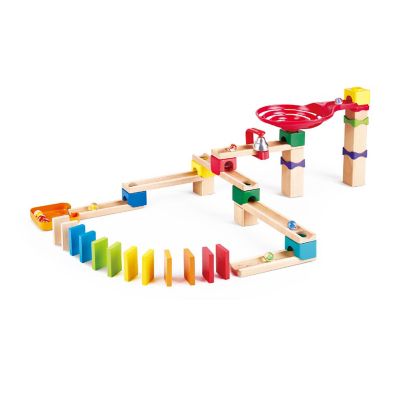 Hape: Marble Run Crazy Rollers Wood Building Racetrack Set Image 1