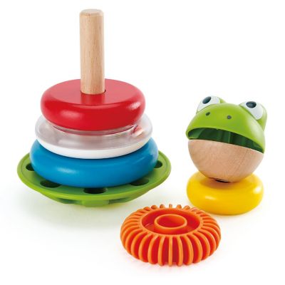 Hape: Mr. Frog Stacking Rings&amp;#160;- 5 Stacker Rings On A Wobbling Base, 1+ Image 3