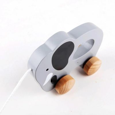 Hape: Push &amp; Pull Elephant&amp;#160;- Gray - Wooden Toy, Push-Pull-Grab, 1+ Image 2