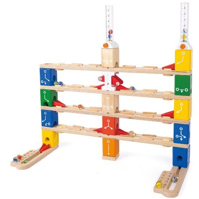 Hape: Quadrilla Basic Coding Set - 102 Pc Wooden Marble Run, Ages 6+ Image 1