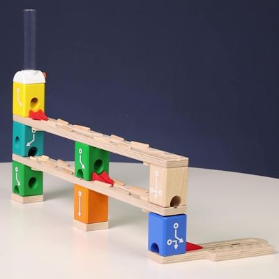 Hape: Quadrilla Basic Coding Set - 102 Pc Wooden Marble Run, Ages 6+ Image 1