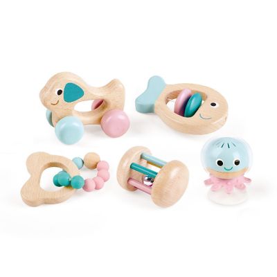 Hape: Wooden Multi-Stage Sensory 5 Pc Gift Set Image 1