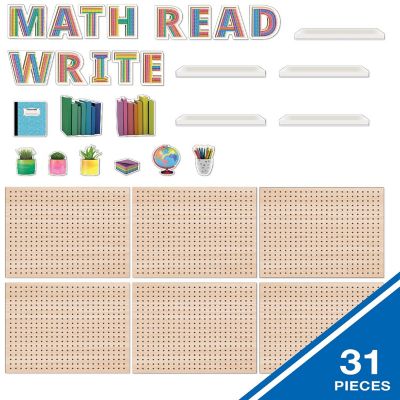 Happily Ever Elementary Creatively Inspired Subject Pegboards Bulletin Board Set Image 1
