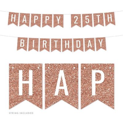 Happy 25th Birthday 4x5.5IN Banner Image 1