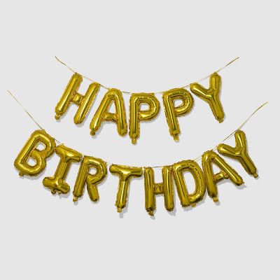 Happy Birthday Balloon Banner - 1 Piece Image 1