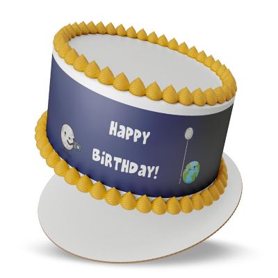 Happy Birthday Edible Cake Border Strips Image 1