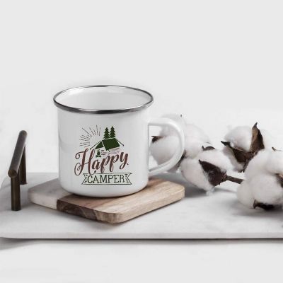 Happy Camper Metal Campfire Mug Image 1