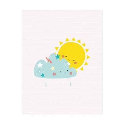 Happy Cloud and Sun Art 8.5x11in 1-Pack Image 1