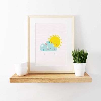 Happy Cloud and Sun Art 8.5x11in 1-Pack Image 1