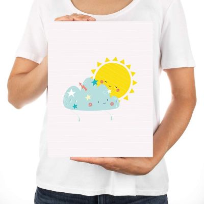 Happy Cloud and Sun Art 8.5x11in 1-Pack Image 2