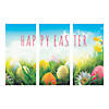 Happy Easter Plastic Backdrop - 3 Pc. Image 1