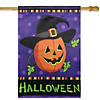 Happy Halloween Pumpkin in a Witch Hat Outdoor House Flag 28" x 40" Image 1