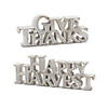 Happy Harvest And Give Thanks Sign (Set Of 2) 7.75"L X 3.75"H, 9.75"L X 3.5"H Resin Image 1