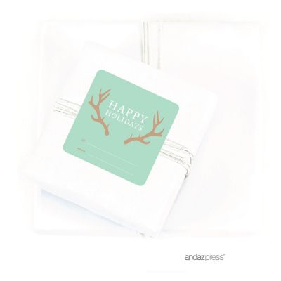 HAPPY HOLIDAYS RUSTIC DEER TO/FROM LABEL Image 1